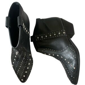 NWOB SAM EDELMAN BRIAN STUDDED WESTERN BOOTIE SIZE 8.5